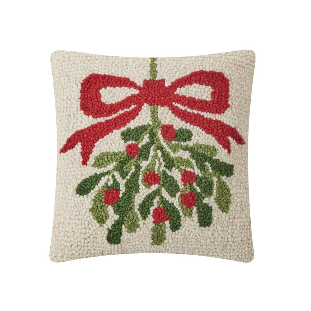 1585 Giftable Pillows Mistletoe Hook Pillows, 10-inch Height, Polyester